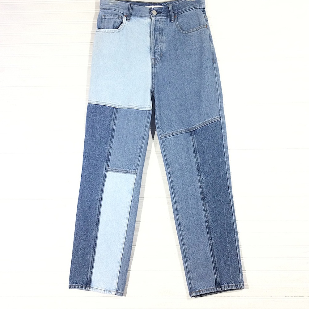 PacSun High Rise Colorblock Cotton Denim Jeans